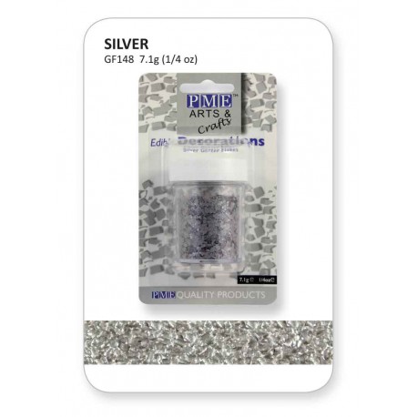 31179 PME-Glitter Flakes Silver 7.1grm